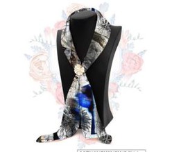Fashion Digital Printed Satin Square Scaves For Art Gallery