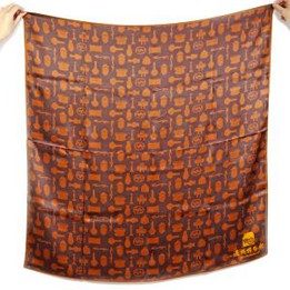 Custom Female Twill Silk Shawl Scarf For Wholesale With Label