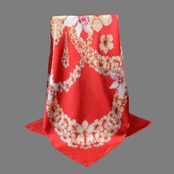Russia Jewelry Brand Digital Printing Silk Satin Scarves