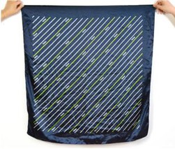 Logo Hand Screen Print Polyester Satin Scarves For Fotex