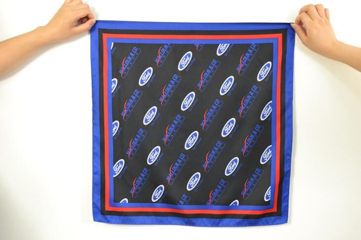 Ford Logo Hand Screen Printed Polyester Twill Uniform Scarves