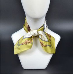 Made Hand Printed Satin Scarves For Russia Client