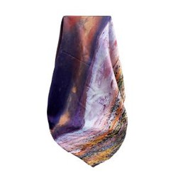 Oil Painting 100% Silk Satin Shawl