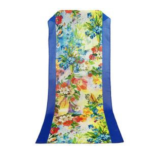 Printed Oblong Ladies Silk Scarves UK