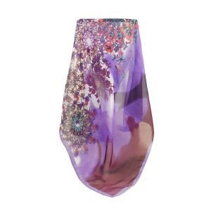 Purple Silk Chiffon Scarf