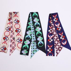 Silk Twilly Thin Hair Tie