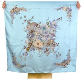 Digital Printing Twill Silk Square Scarves For Holland Client