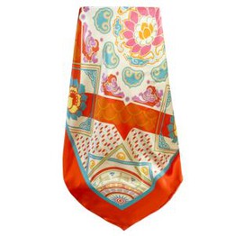 Digital Print 100% Silk Square Scarf