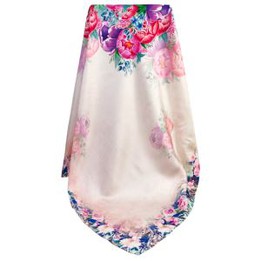 Digital Print Flowers Design Silk Twill Hijab