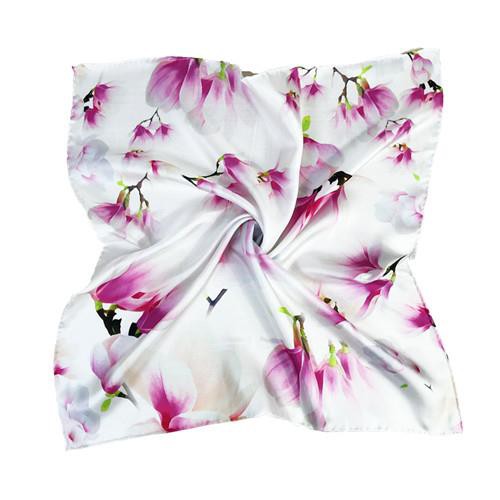 Digital Print On Twill Silk Fabric Scarf Flower Scarf