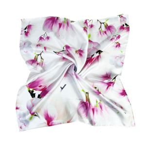 Digital Print On Twill Silk Fabric Scarf Flower Scarf