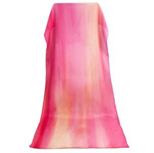 Digital Print Silk Chiffon Long Scarf With Hand Hem
