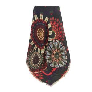 Digital Print Wool Silk Blend Fabric Scarves Manufacturer