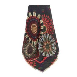 Digital Print Wool Silk Blend Fabric Scarves Manufacturer