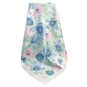 Digital Printed Flowers Silk Twill Hijab