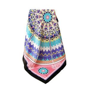 Digital Printing Large Silk Scarf For Hair 100X100