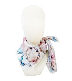 Double Printed Silk Scarf