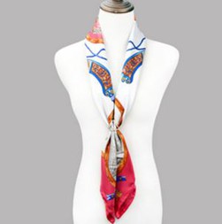 England Client Screen Print Silk Twill Scarves