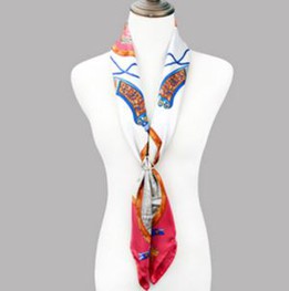 England Client Screen Print Silk Twill Scarves
