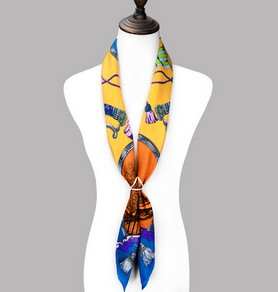 England Client Fashion Screen Print Silk Twill Scarves
