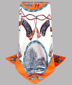 England Client Tailor Screen Print Silk Twill Scarves
