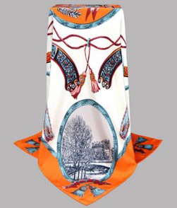 England Client Tailor Screen Print Silk Twill Scarves