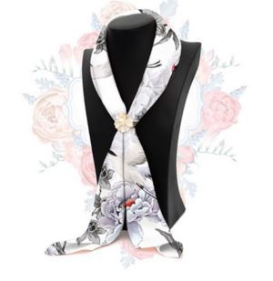 Factory Directly Digital Printing Silk Satin Scarves Chiness Style Painting Design