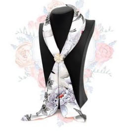 Factory Directly Digital Printing Silk Satin Scarves Chiness Style Painting Design