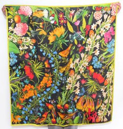 Finland Fashion Brand Digital Print Silk Chiffon Scarves Oil Painting Design Scarf