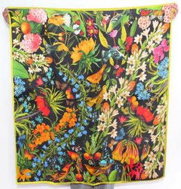 Finland Fashion Brand Digital Print Silk Chiffon Scarves Oil Painting Design Scarf