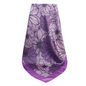 Floral Printed Design Silk Twill Hijab