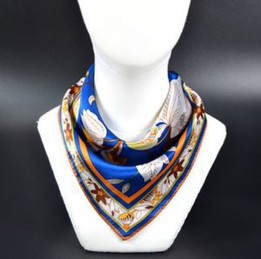 Flower Painting Design Silk Small Square Scarves