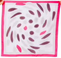 French Fashion Brand Tailor Pink Polyester Pongee Square