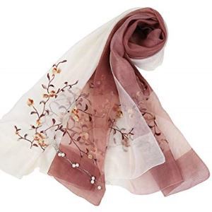 Hand Hem Classic Black Digital Printing Silk Wool Head Scarf