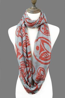 USA Fitness Club Screen Printing Voile Infinity Scarf