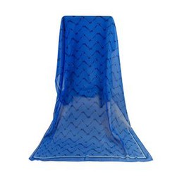 Logo Printed 100 Plain Chiffon Long Head Hair Scarf Shawl