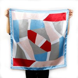 Machine Hem Poly Satin Scarf