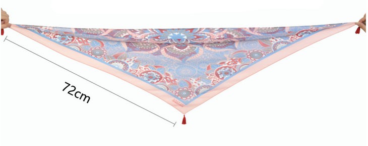 Manufacturer Custom Polyester Satin Triangle Scarves For French Client