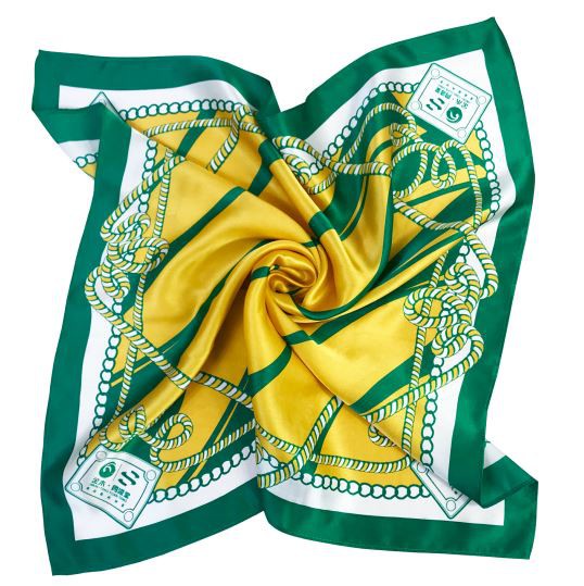Personalized 100% Silk Satin Square Scarf For Gift