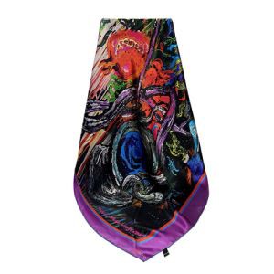 Personalized Art Silk Scarf With Quote