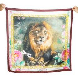 Personalized Digital Print Silk Satin Bandana For Columbia Client