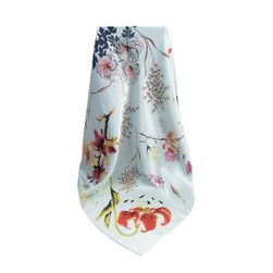 Personalized Floral Silk Scarf