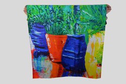 Digital Printing Oil Painting Style Silk Satin Scarves