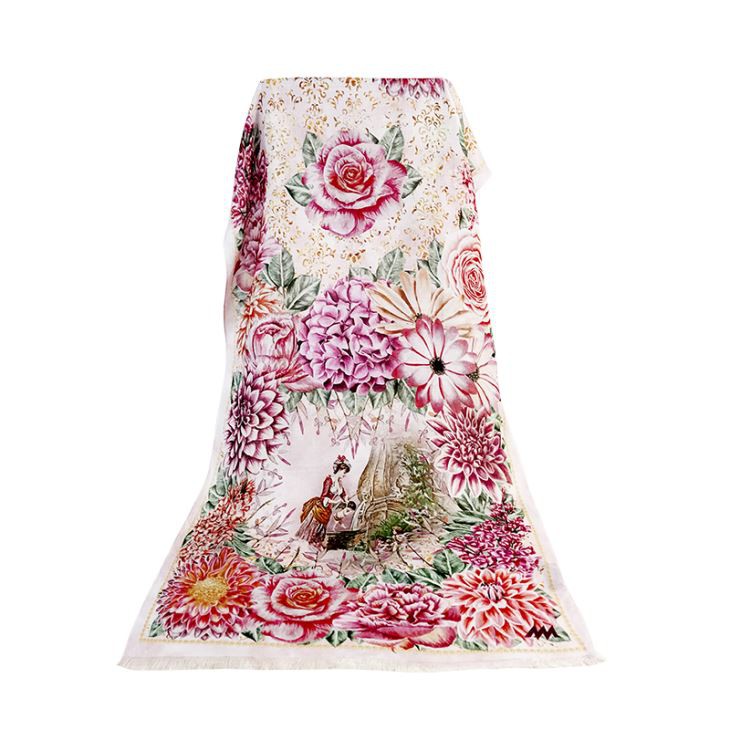 Printed Flower Modal Scarf And Shawel