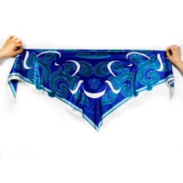 Printed Poly Satin Square Scarf