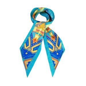 Printed Silk Neckscarf For Women Foulard De Seda