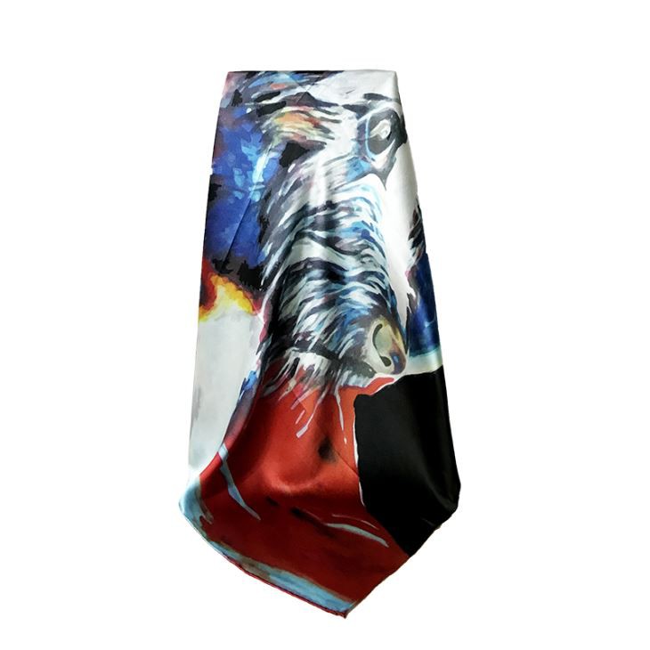 Printing Foulard De Seda Head Scarf