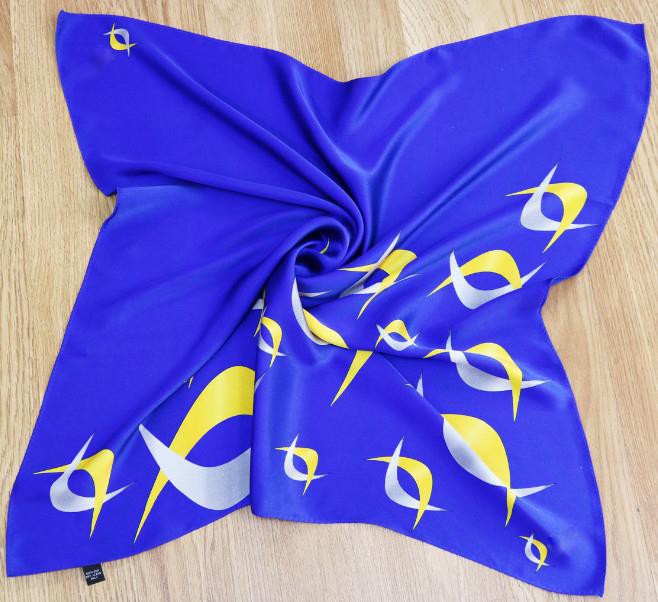 Screen Printed Silk Satin Scarf