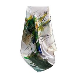Silk Satin Hijab With Hand Hem