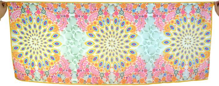 Screen Print Polyester Chiffon Scarves